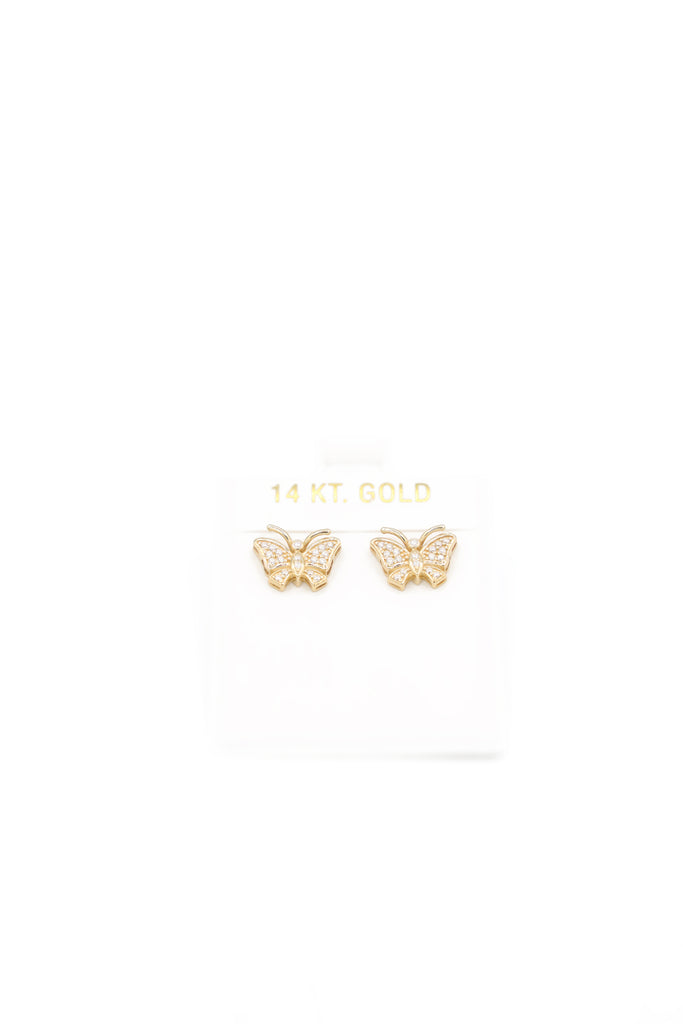 *NEW* 207 14k CZ Butterfly Earrings JTJ™ - Javierthejeweler