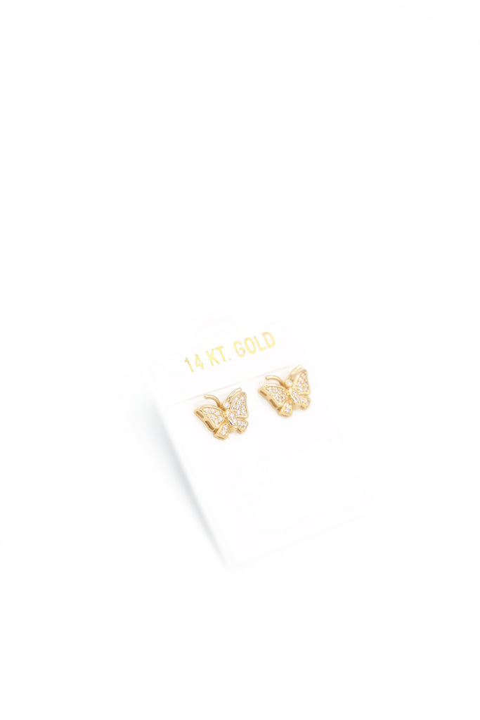 *NEW* 207 14k CZ Butterfly Earrings JTJ™ - Javierthejeweler