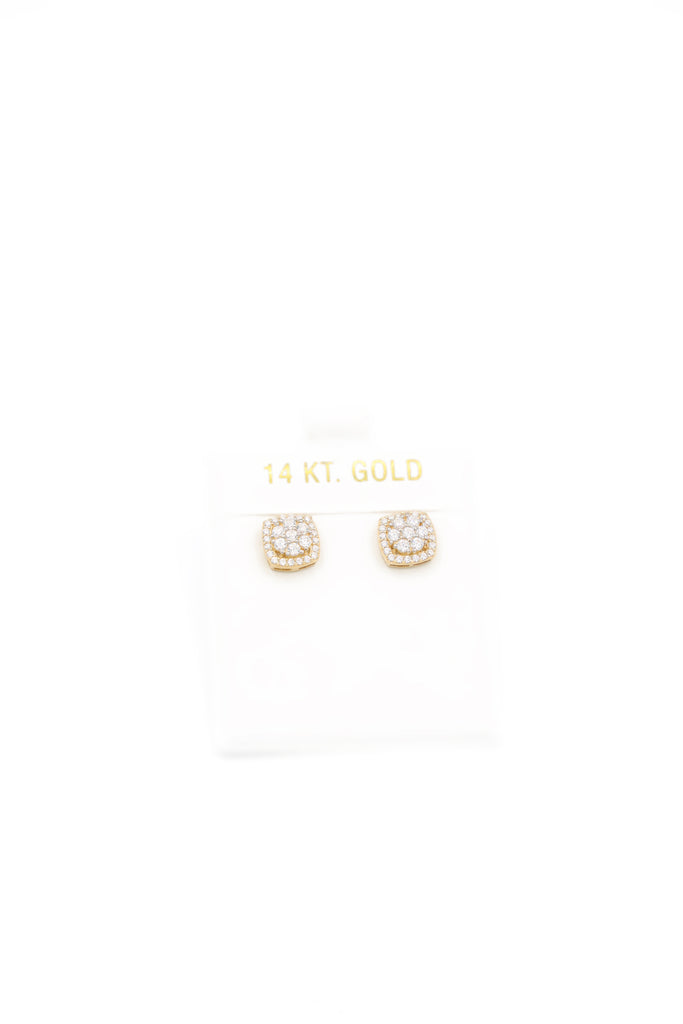 *NEW* 207 14k CZ Square Earrings JTJ™ - Javierthejeweler