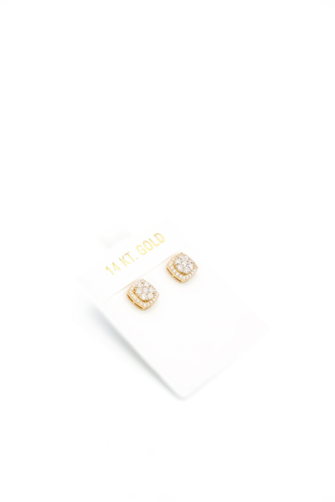 *NEW* 207 14k CZ Square Earrings JTJ™ - Javierthejeweler