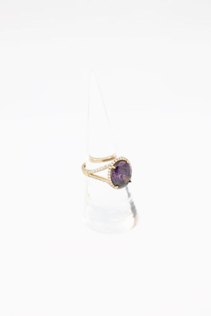*NEW* 207 14K Cz Fancy Purple Ring JTJ™ - Javierthejeweler