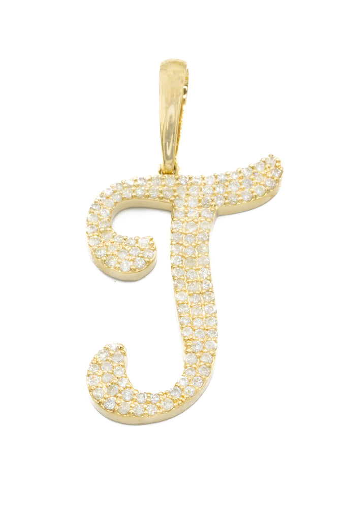 *NEW* 14K Big Initial (T) VVS Pendant 💎 JTJ™ - Javierthejeweler