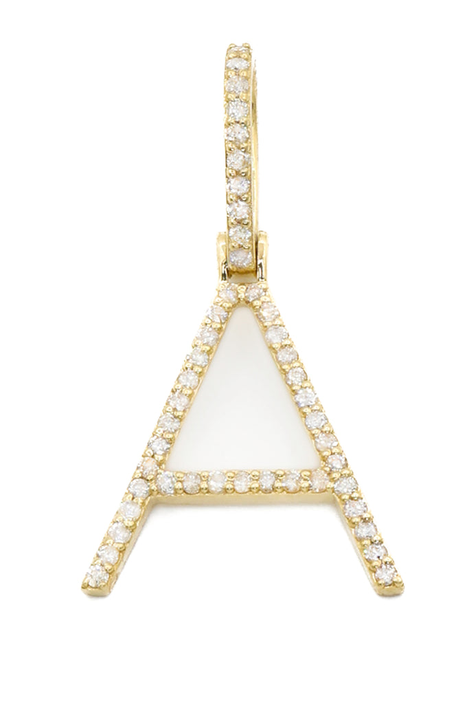 *NEW* 14k Initial (A) Diamond 💎 Pendant W/ Rope Diamond Cut Chain JTJ™ - Javierthejeweler