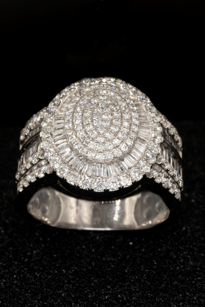 *NEW* 14k Men's Oval Diamond Ring (baguette) 💎 JTJ™ - Javierthejeweler