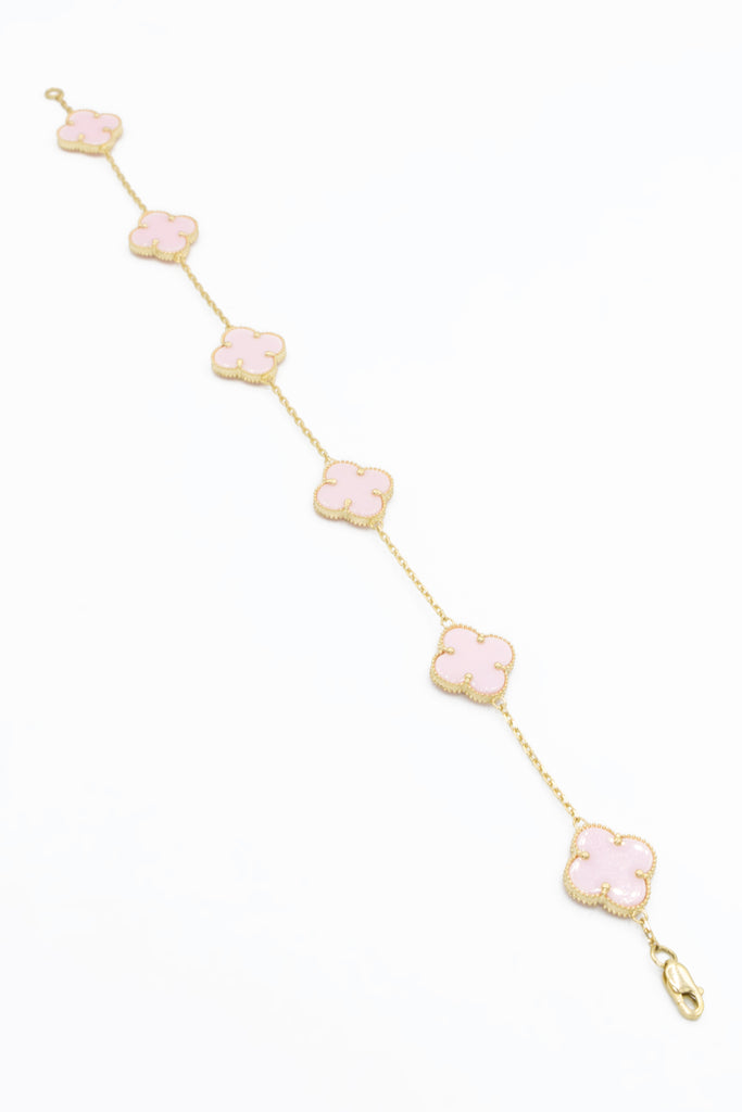 *NEW* 14K Pink Clover Fancy Bracelet JTJ™ - Javierthejeweler