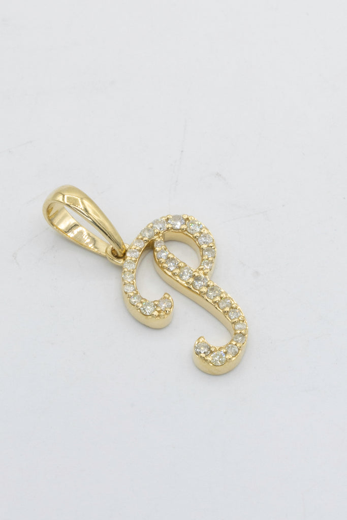 *NEW* 14K Initial P Pendant 💎VVS Diamonds💎 (Small) JTJ™ - Javierthejeweler