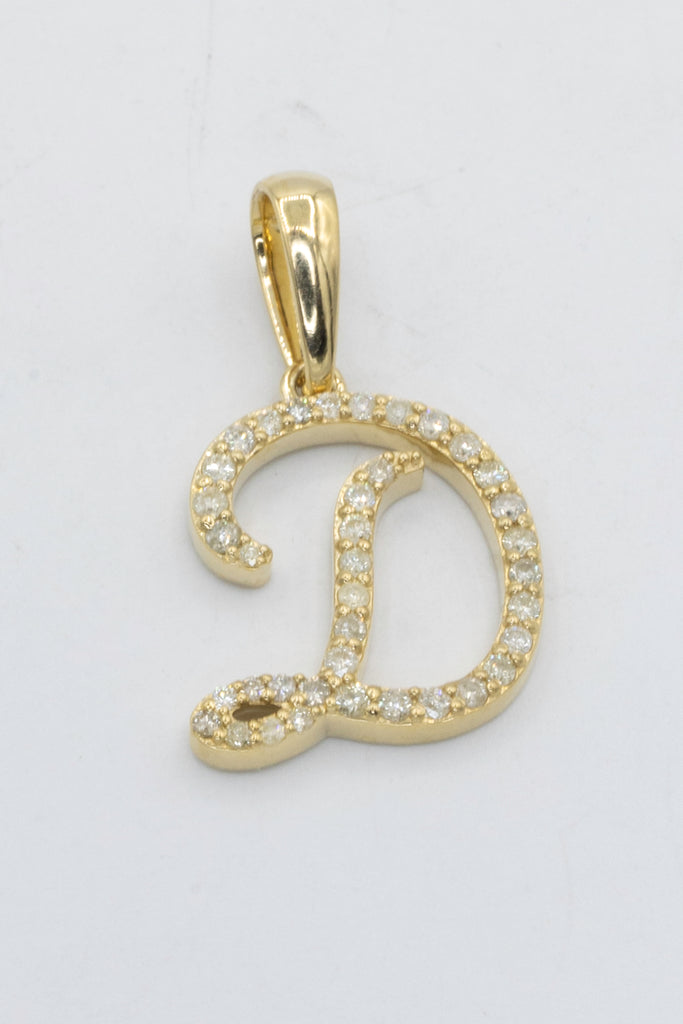 *NEW* 14K Initial D Pendant 💎VVS Diamonds💎 (Small) JTJ™ - Javierthejeweler
