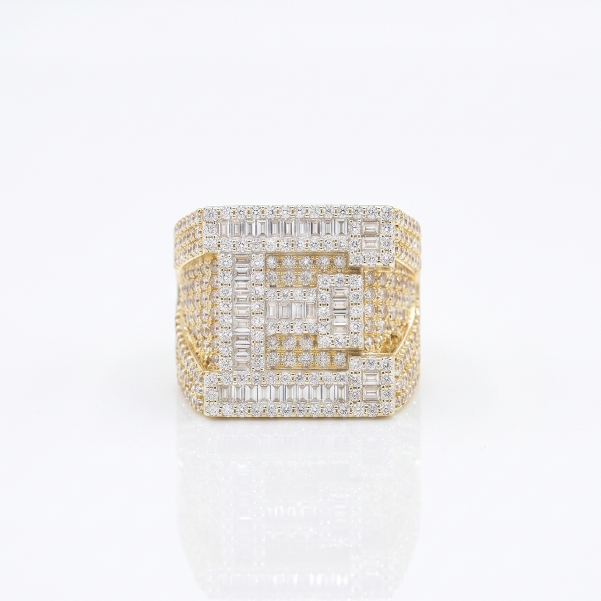 14K Gold Initial E CZ Ring for Men NYC – Javierthejeweler
