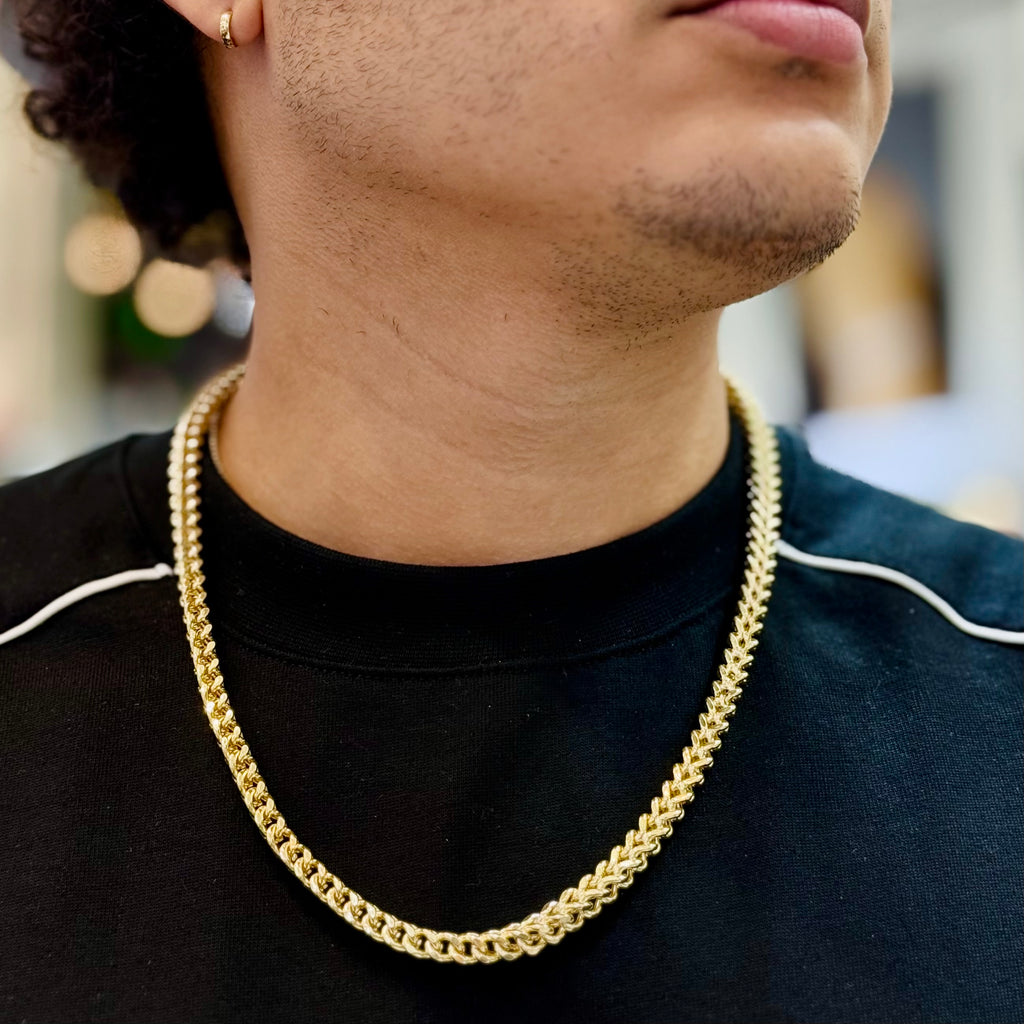 14K Hollow Franco Chain (7.2MM - 24” inches) JTJ™ - Javierthejeweler