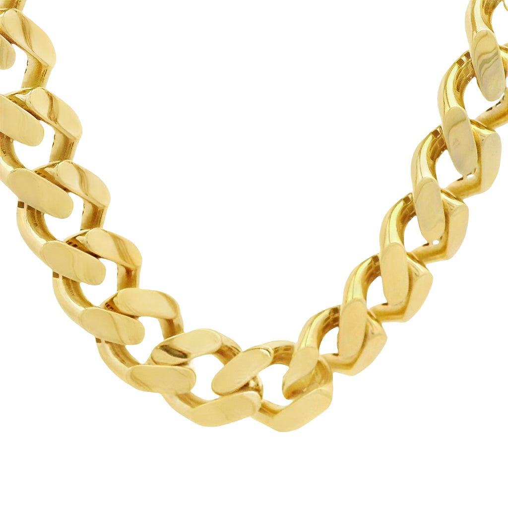 14K Hollow Cuban 🇮🇹 ITTALLO Chain (12.5mm - 24” inches) JTJ™- - Javierthejeweler