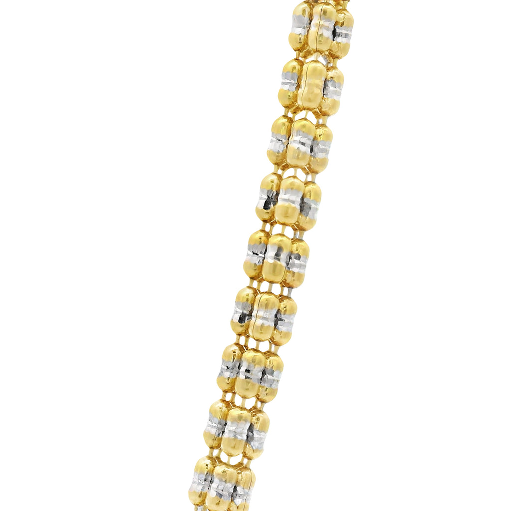 14K CZ Hamsa full CZ Pendant 🪬 W/ Moon Ice Chain (3.3MM - 16") JTJ™ - Javierthejeweler