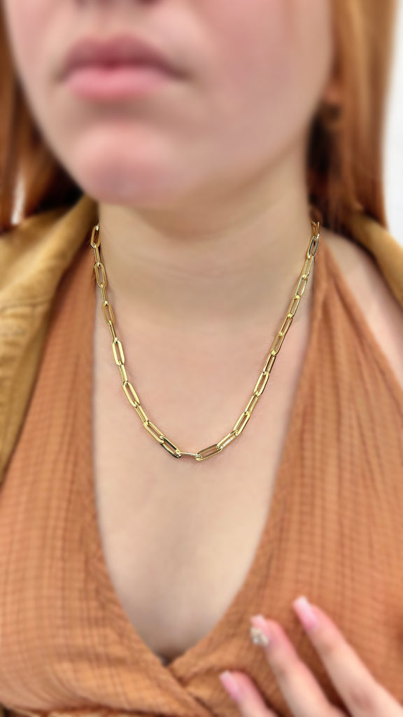 *NEW* 14K Paper Clip Necklace (22” Inches) JTJ™ - - Javierthejeweler