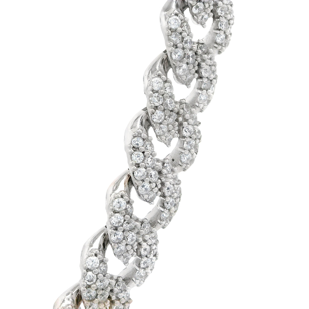 14k Hollow Cuban Chain For Men Full CZ (7.5MM - 22” Inches) JTJ™ - Javierthejeweler