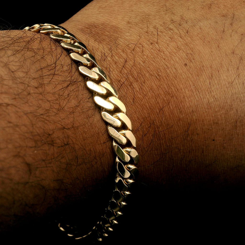 14K Cuban Semi Solid Bracelet (8MM) JTJ™ - Javierthejeweler