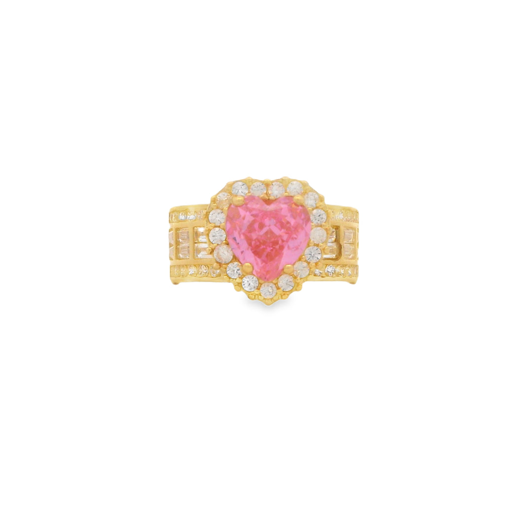 14K Pink Heart CZ Ring JTJ™ - Javierthejeweler