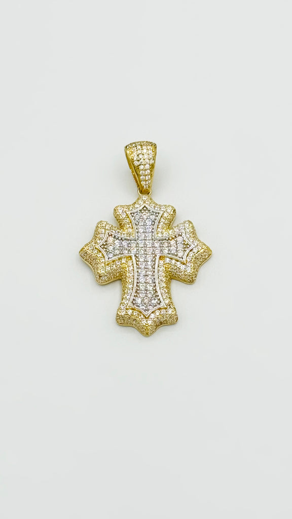 *NEW* 207 14K CZ Cross Pendant (White) JTJ™ - Javierthejeweler