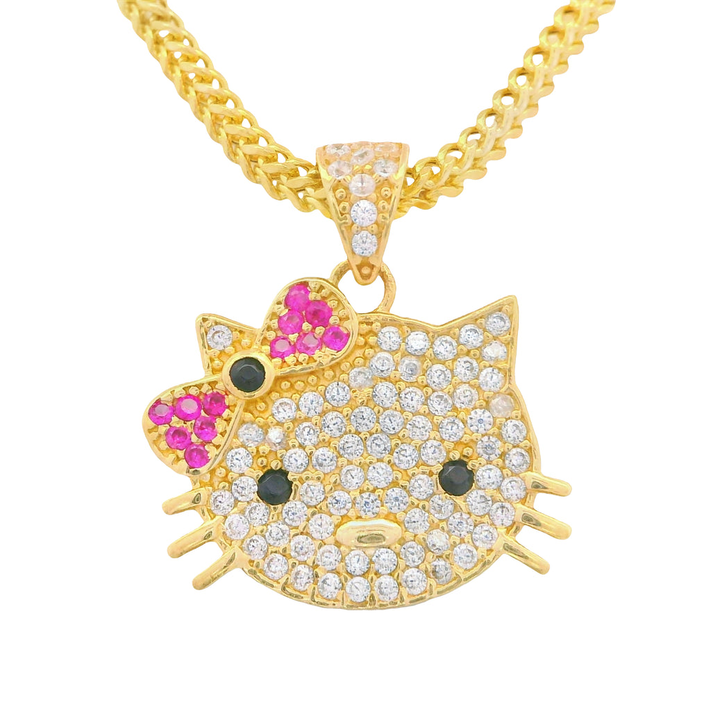 14k HK Pendant W/ Hollow Franco Chain (18” Inches) JTJ™ - Javierthejeweler