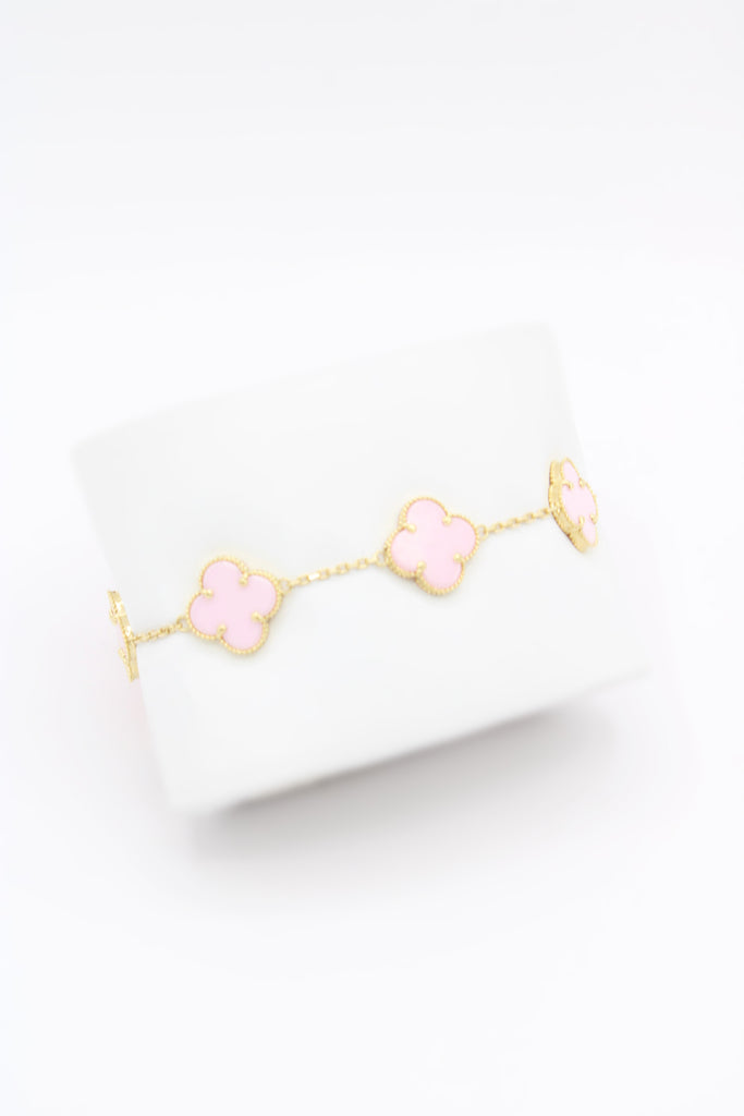 *NEW* 14k Pink Clover Fancy Bracelet JTJ™ - Javierthejeweler