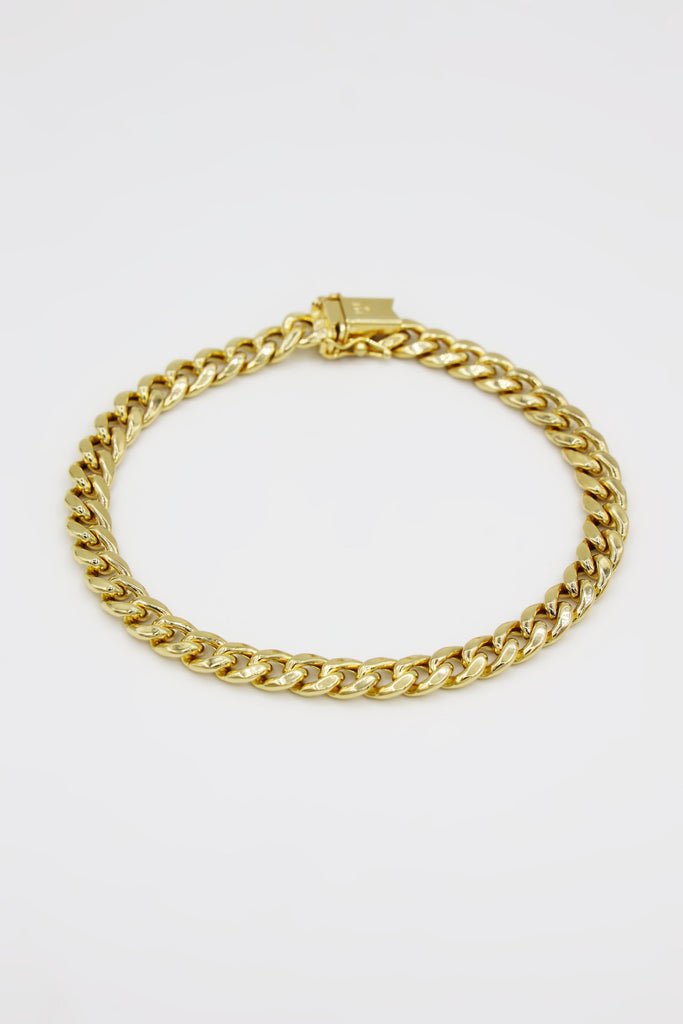 *NEW* 207 14k Miami Hollow Cuban Link Bracelet (6.5 mm) JTJ™- - Javierthejeweler