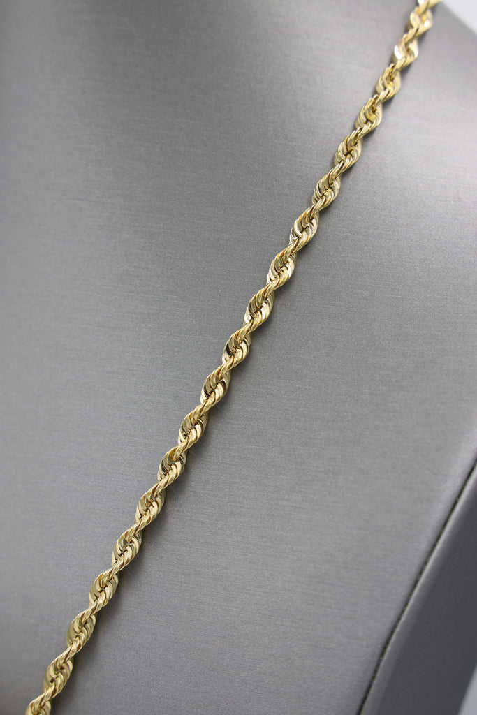 *NEW* 14K 207 Cz Cross Pendant W/ Hollow Rope Chain JTJ™ - Javierthejeweler