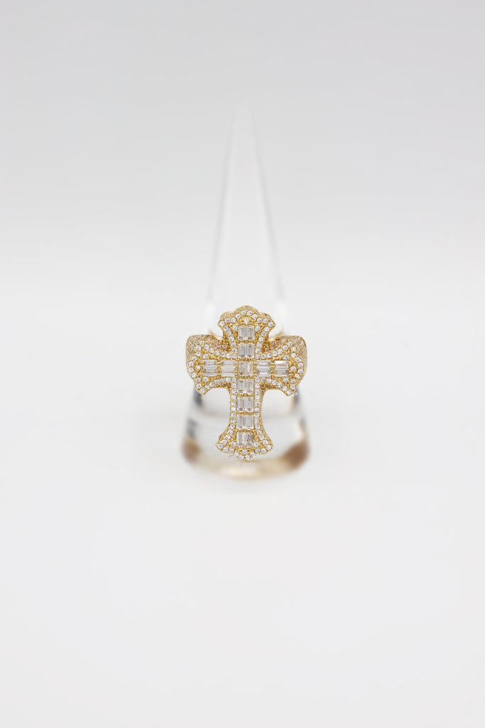 *NEW* 207 14K CZ Cross Baguette Ring - JTJ™ - Javierthejeweler
