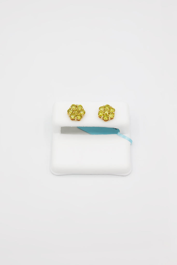 *NEW* 207 14K Diamonds 💎 Earrings Flower Yellow Gold JTJ™ - Javierthejeweler