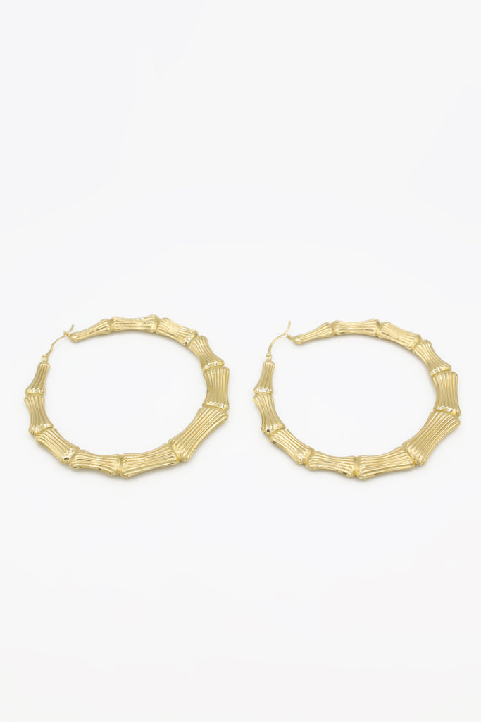 *NEW* 207 14K Bamboo Hoops Earrings - JTJ™ - Javierthejeweler