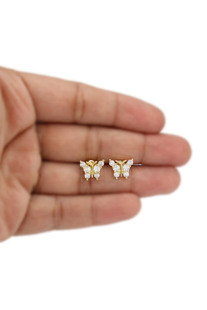 *NEW* 207 14K CZ Butterfly Earrings - JTJ™ - Javierthejeweler