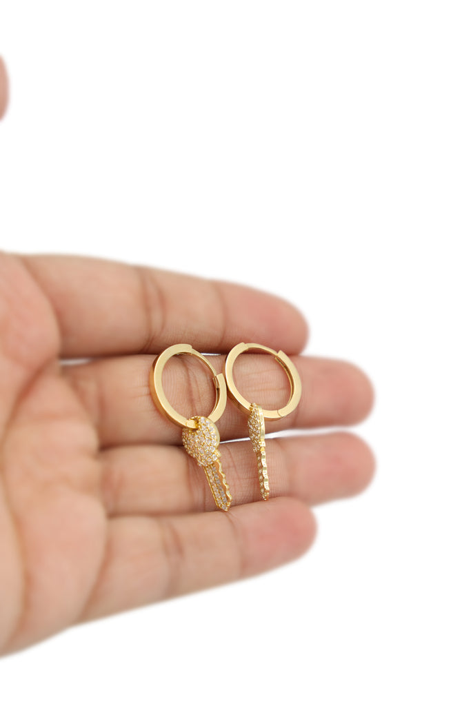 *NEW* 207 14k Keys Hoop Earrings - JTJ™ - Javierthejeweler