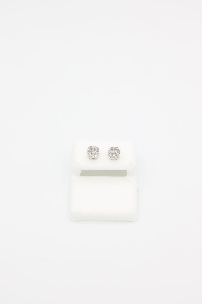 *NEW* 207 14k White Gold Square Diamonds 💎 VS Earrings JTJ™ - Javierthejeweler