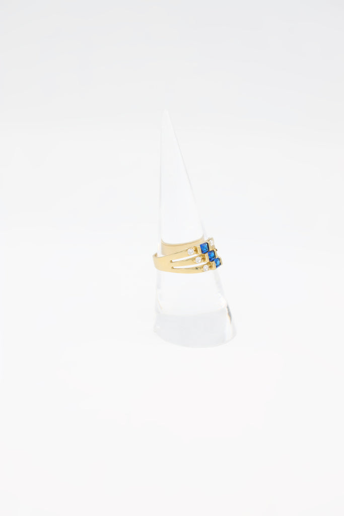 *NEW* 207 14K Blue Cz Fancy Ring JTJ™ - Javierthejeweler
