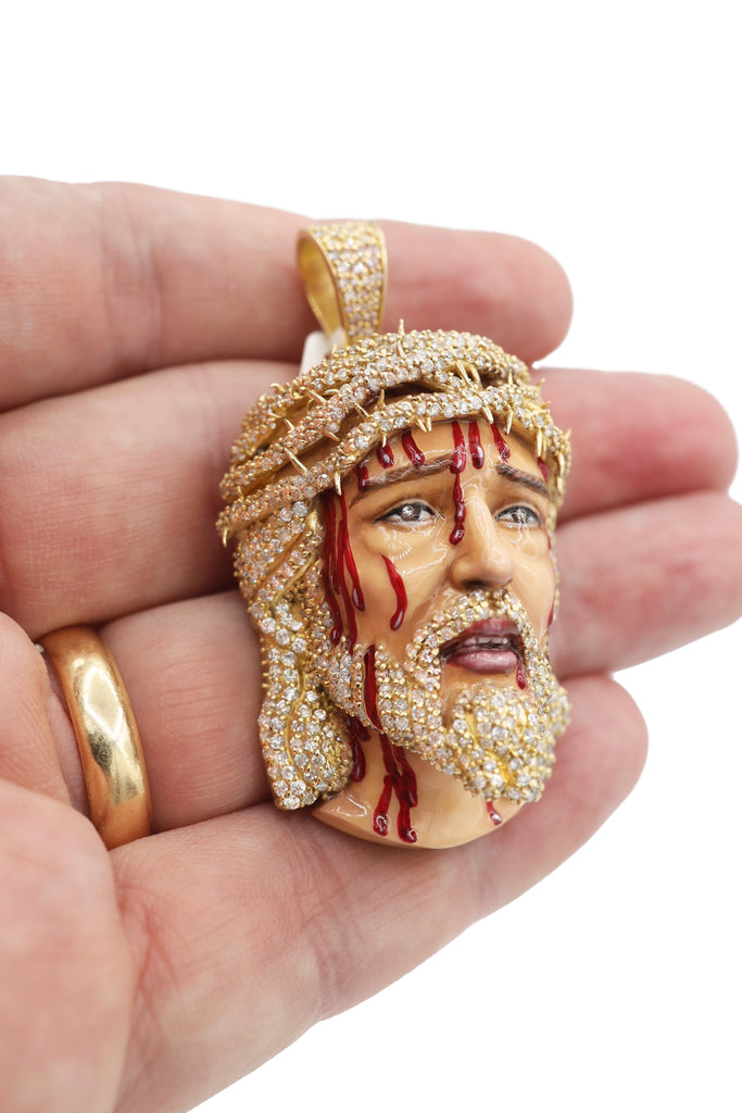 *NEW* 14K Jesus Face Diamond Pendant 💎 JTJ™ - Javierthejeweler