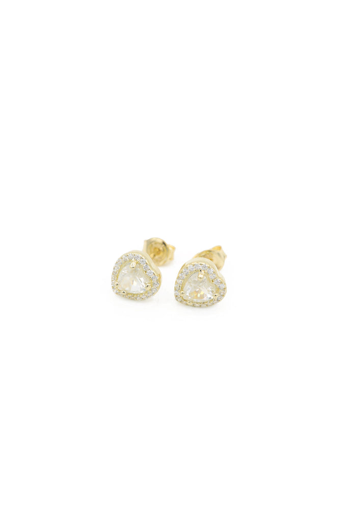 *NEW* 14K CZ Heart 💛 Earrings  JTJ™ - Javierthejeweler