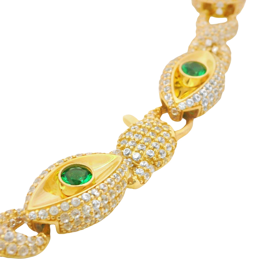 14k Evil Eye 🟢 Infinity Choker CZ JTJ™ - Javierthejeweler