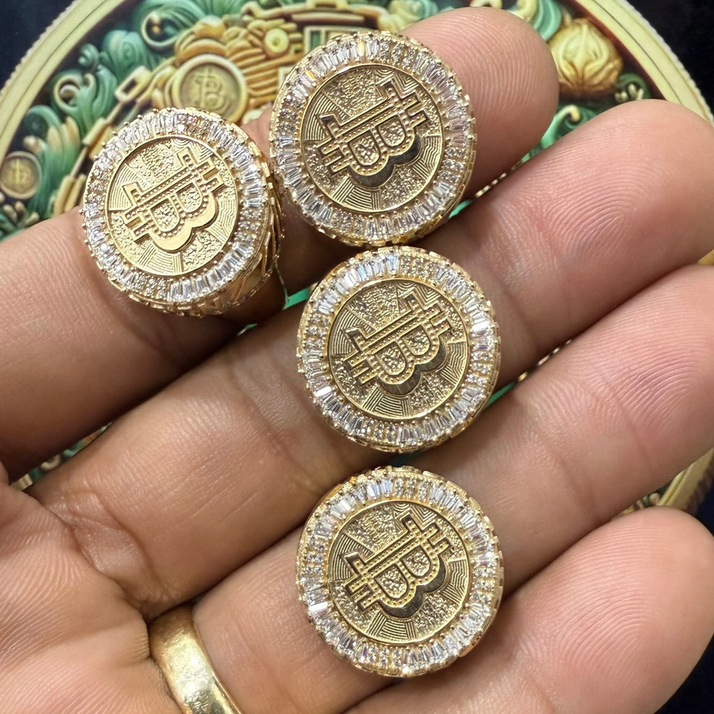 14k Men’s Bitcoin Ring CZ JTJ™ - Javierthejeweler