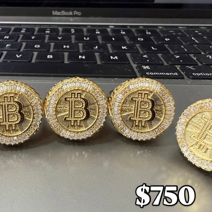 14k Men’s Bitcoin Ring CZ JTJ™ - Javierthejeweler