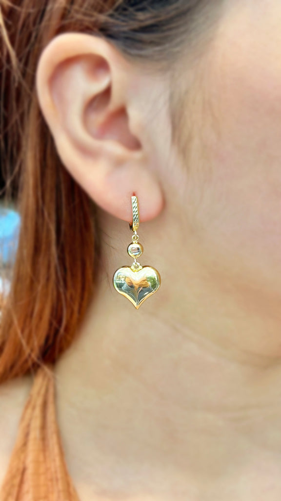 *NEW* 14K Dangling Heart Earrings - JTJ™ - Javierthejeweler