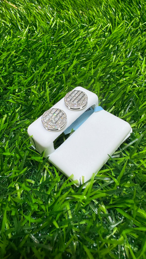 *NEW* 14K 💎💎 (VS) White Round Baguette Diamonds Earrings JTJ™ - Javierthejeweler