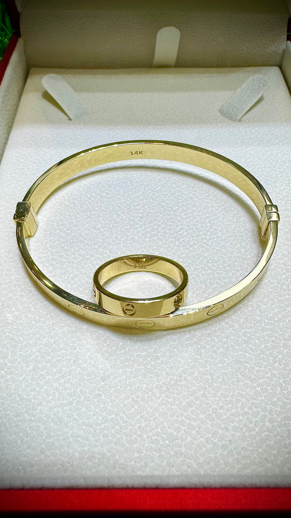 *NEW* 14K Love Bracelet Alt. (6MM -17CM) + Love Ring Set 😍 JTJ™ - Javierthejeweler