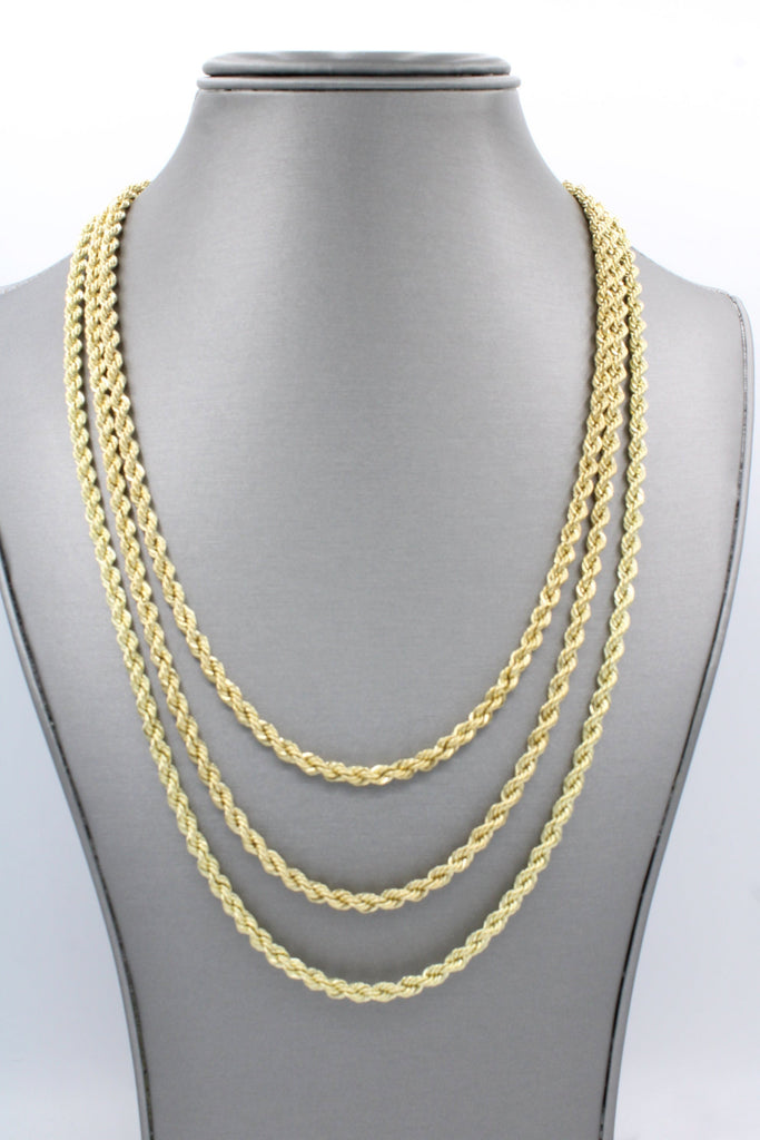 *NEW* 14K Semi Solid Rope Chain (4MM / 26" Inches) JTJ™ - Javierthejeweler