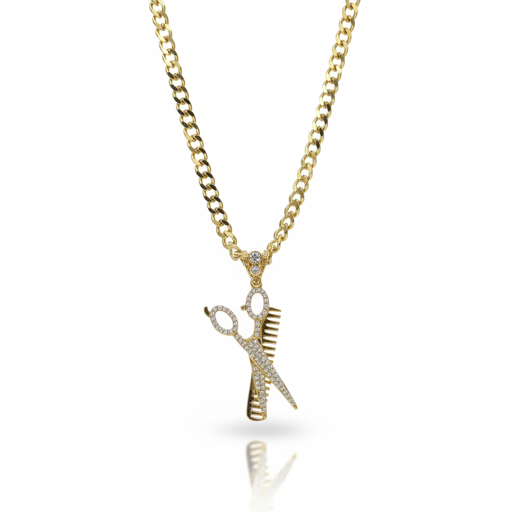 empire hollywood Barber's Chain Barber Shop Pole Necklace | Barber