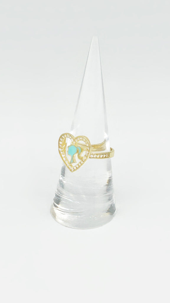 *NEW* 207 14K Brb (Light Blue) Heart Ring JTJ™ - Javierthejeweler