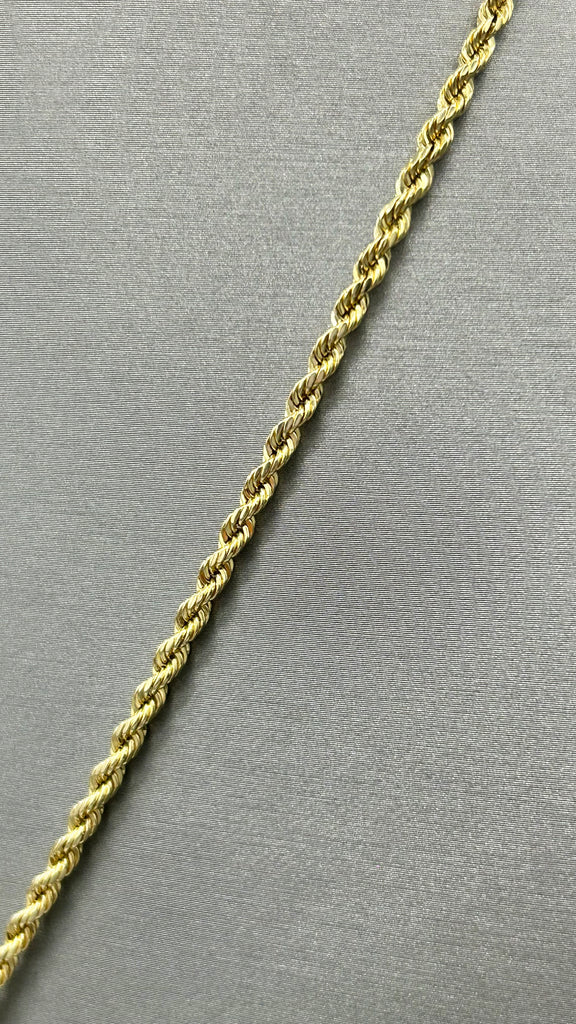 *NEW* 14K 207 Hollow Rope Chain W/ Hamsa Pendant JTJ-™- - Javierthejeweler