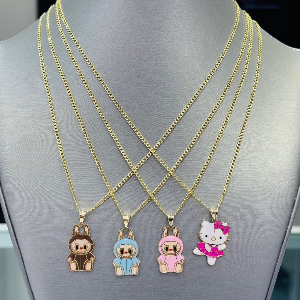 14 K Pendant w/ Hollow Cuban Curb Chain 😍 (18" Inches) 😍 JTJ™ - Javierthejeweler