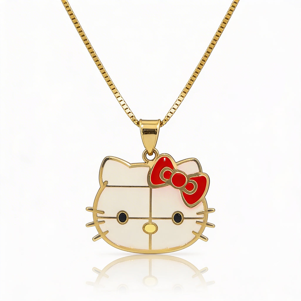 14K Hello Kitty Pendant with Box Chain NYC – Javierthejeweler