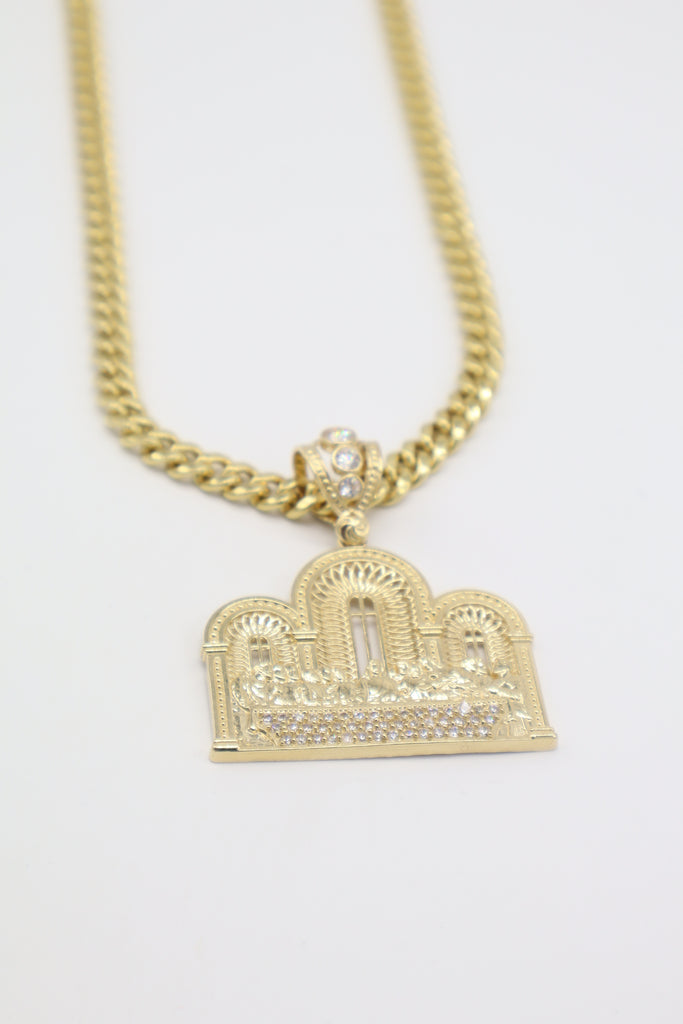*NEW* PA 14k The Last Supper MD Pendant W/ Miami Hollow Chain JTJ™ - Javierthejeweler