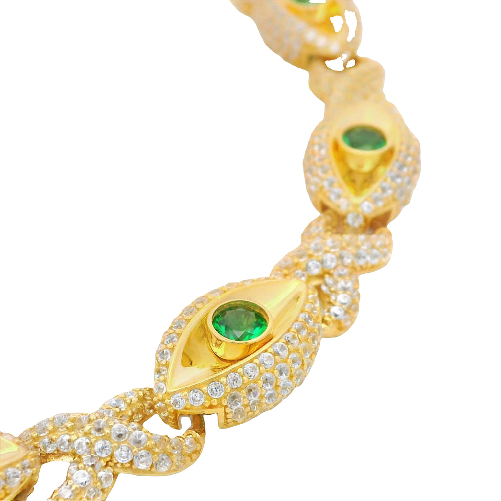 14k Evil Eye 🟢 Infinity Choker CZ JTJ™ - Javierthejeweler