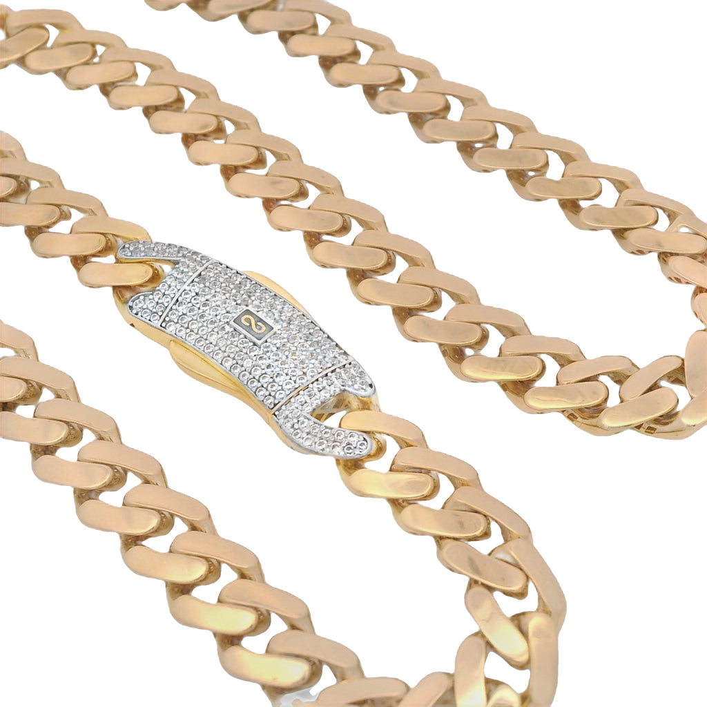 14k Hollow Cuban MONACI Choker (8MM / 16” Inches) JTJ™ - Javierthejeweler