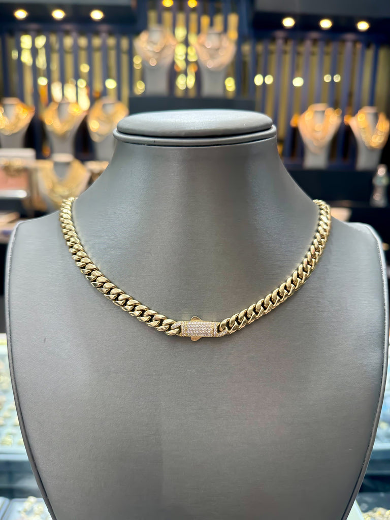 *NEW* 14k Hollow Choker for Women (7.5MM) + Cliver Pendant + Hollow Franco Chain 18" + Big Engagement Ring 🤩 JTJ™ - Javierthejeweler