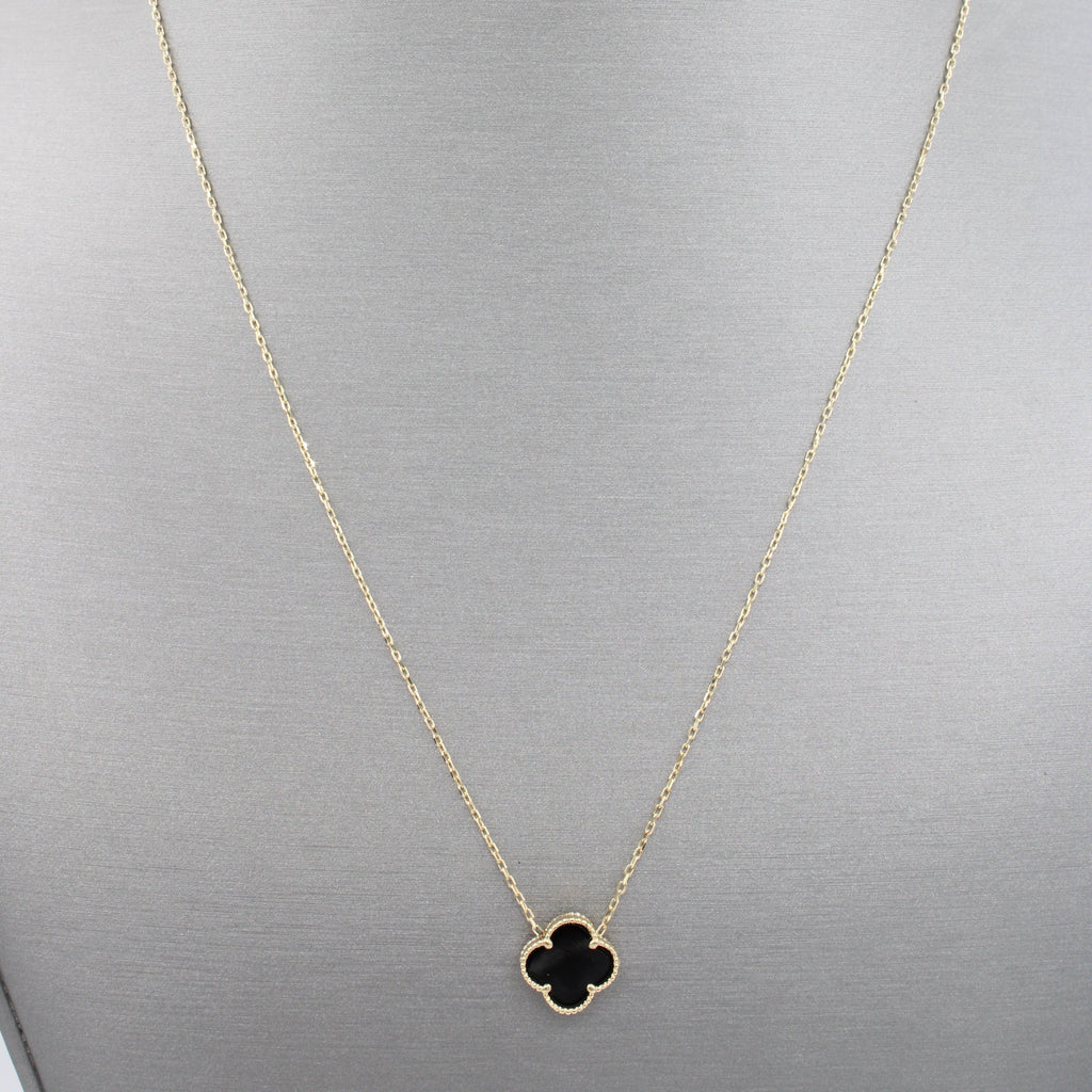 14K Black Clover Fancy Necklace + Bracelet + Ring Set 😍 JTJ™ - Javierthejeweler